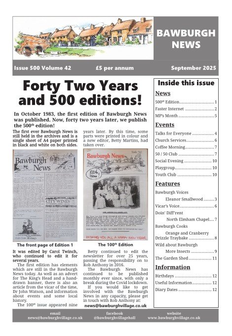 Bawburgh News September 2025